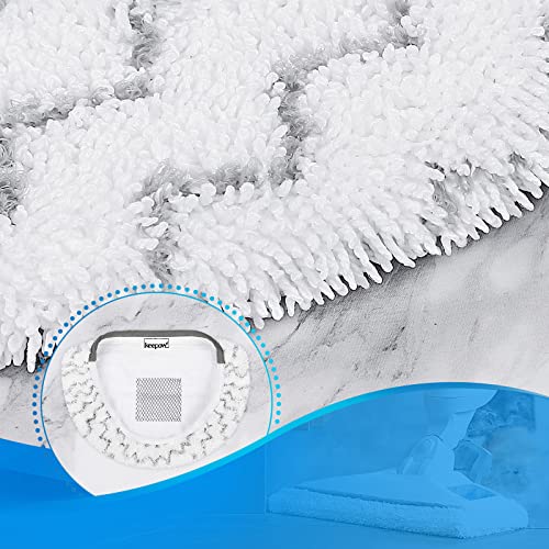 Keepow Steam Mop Pads 6 Pack For Bissell Powerfresh 1940 1544 1440 Series Floor Steamer Hard Floor Cleaner Microfiber Rags Replacement Parts For Bissell Model 1544A 2075A 1806 5938 1940W 19404 1940A #TOP6