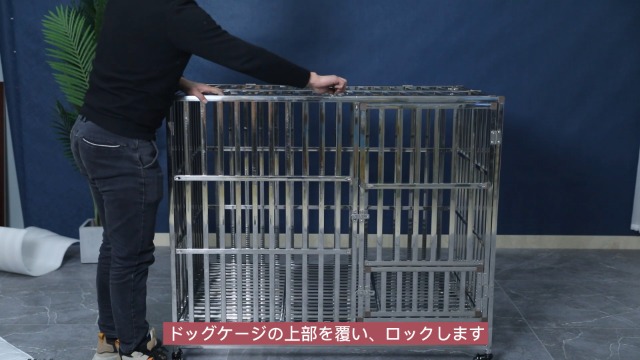 Amazon | 犬用ケージ 大型犬用ケージ、大型犬用の頑丈な金属製