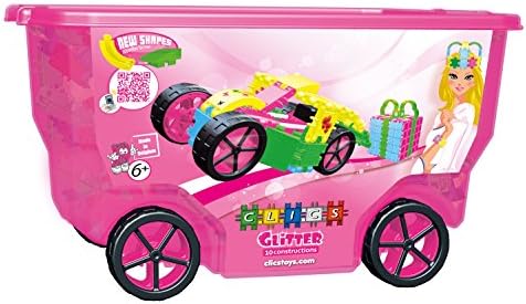 CLICS TOYS Glitter Rollerbox Toy, 400-Piece
