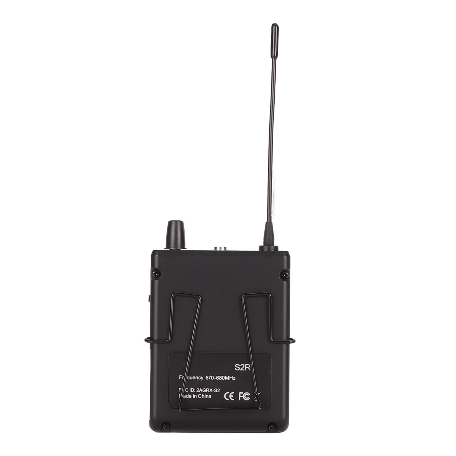 Récepteur ANLEON S2R, Récepteur Radio Portable à écran LCD avec Signal Stable, écouteurs, 670-680Mhz, pour une Utilisation Intérieure et Extérieure