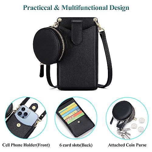 Image of Peacocktion Small Crossbody Cell Phone Purse for Women, Lightweight Mini Small Crossbody Bags for Women with Card Slots