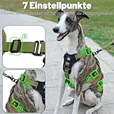 Paworld Sicherheitsgeschirr Hund, Anti Zug Hundegeschirr, Panikgeschirr für Hunde, Ausbruchsicheres Geschirr Hund, Verstellbare, Atmungsaktiv Weste für kleine, mittelgroße und große Hunde (Grün,S)