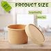 Fulmoon 100 Pack Paper Soup Containers with Lids Disposable Paper Food Containers with Vented Lid Kraft Ice Cream Cake Dessert Cups Soup Bowl for Party Hot Food Fruit Microwave (8 oz,Brown)