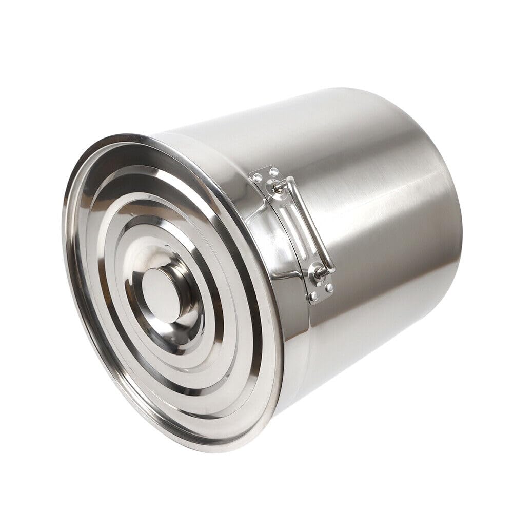 Pentola da cucina in acciaio inox con coperchio, pentola per zuppe, induzione, pentola universale, jumbo professionale, alta qualità, ideale per famiglie e zuppe, pasta, stufati, resistente alle alte