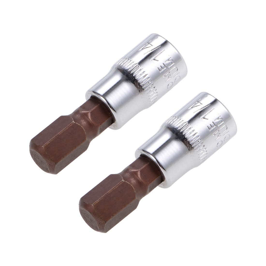 TOP-VIGOR 2Pcs Hex Bit Socket, 1/4" Drive x H8 (8mm) Allen Key Socket, Premium S2 Steel Bits, Hex Bit with 38mm Length for Torque Wrench, Ratchet Wrench, Impact Power Drills, Slide Bar — image 1