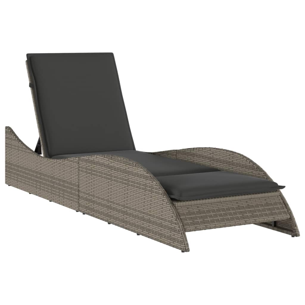 SYDE Tumbona Ratan Sintetico Gris 60x205x73 cm