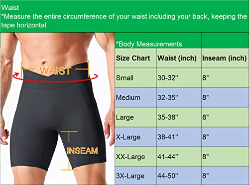 NELEUS Men's Compression Short with Pocket Dry Fit Yoga Running Shorts Pack of 33