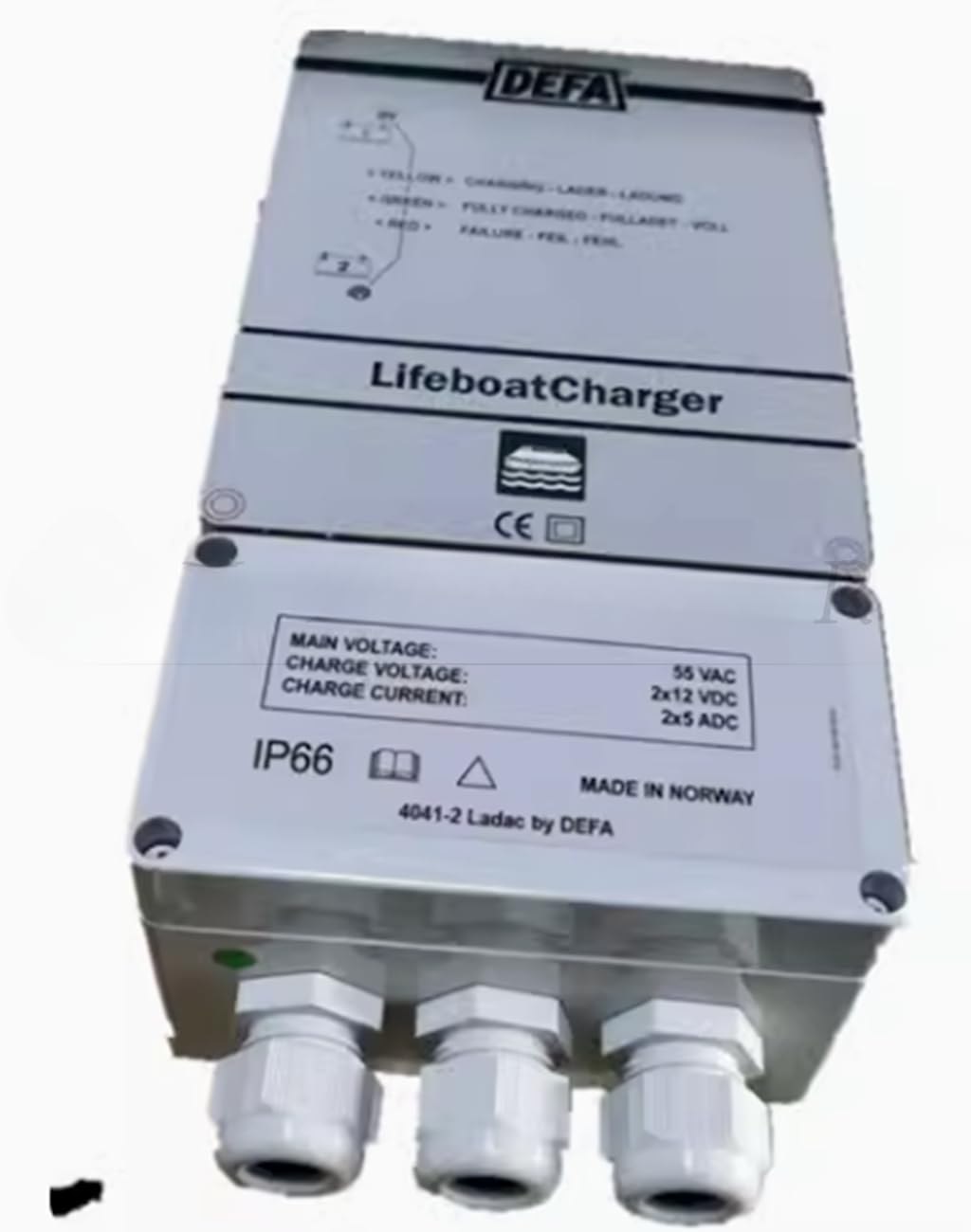 Qty:1 Marine Lifeboat Charger 4041-2, Lifeboat Charger 42V Input 12V Output