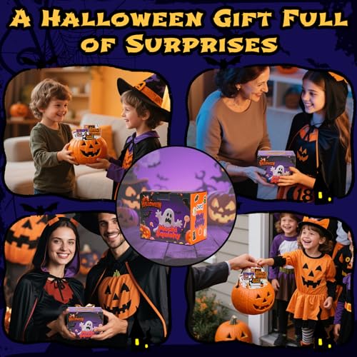 Image of Halloween Mochi Squishy Toys 24 Pack with Gift Cards, Mini Squishy Toys, Halloween Toys Bulk Party Favors for Kids, Trick or Treat, Stress Relief Toys, Birthday Gift, Classroom Prizes