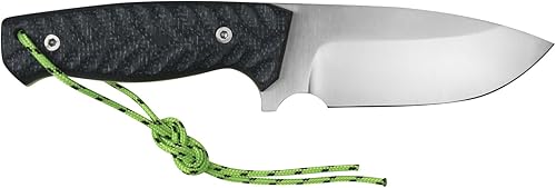 Miniatura 2 de iFIELD Cuchillo de supervivencia y caza EL29118, hoja Böhler N690CO de 4.5 pulgadas, con funda de cuero negro, mango TRF, herramienta de camping