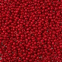 John Bead Czech Glass Seed Beads 10/0 22g Terra Intensive Red for DIY Jewelry Making Beads
