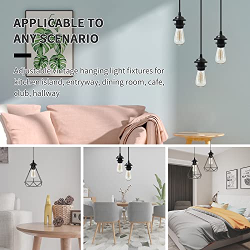 Image of Industrial Mini Pendant Light Kit, UL E26 Lamp Socket, Black