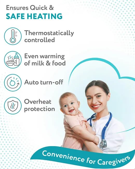 Image of Babyhug 3 in 1 Bottle Warmer Cum Sterilizer - White