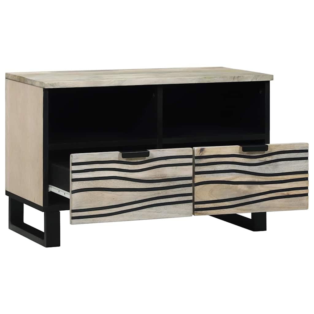 TV-Einheit mit Schubladen, Weiß, 70x33x46 cm, Holzwerkstoff, modern, für Wohnzimmer, Schlafzimmer, Media Center, platzsparend