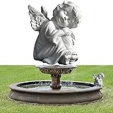 Decoración para tumba de ángel, decoración de jardín para exteriores, figuras de ángel, figura de piedra maciza, ángel dormido, resina artesanal, paisajismo, escultura de ángel resistente a la