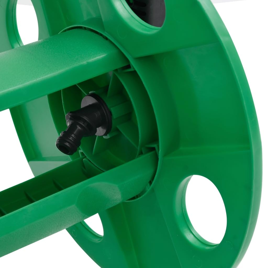 Enrouleur de tuyau autoportant en acier galvanisé pour tuyau d'arrosage de 45 m 1/2" avec manivelle, raccord sans pliage, peu encombrant et mobile pour jardin, terrasse, balcon