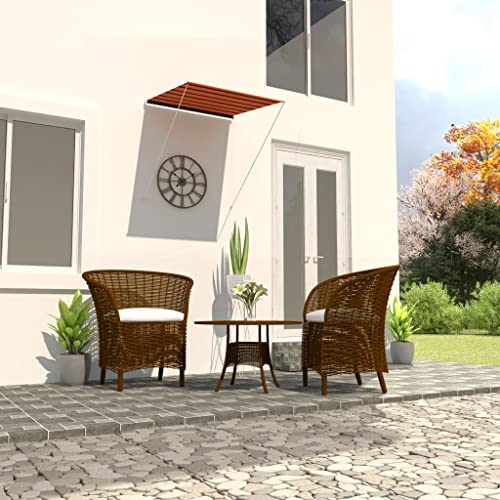 Markise, Klemmmarkise Einziehbar, Sonnenschutz für Fenster Terrasse Balkon, Balkonmarkise Fallarmmarkise Fenstermarkise,Orange und Braun,100 x 150 cm Markise, Klemmmarkise Einziehbar, Sonnenschutz für Fenster Terrasse Balkon, Balkonmarkise Fallarmmarkise Fenstermarkise,Orange und Braun,100 x 150 cm