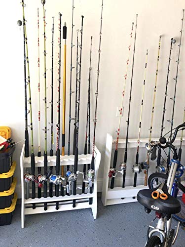 StoreYourBoard Angelruten-Aufbewahrungsregal, für 24 Angelruten und Rollen, wetterfest, für Innen- und Außenbereich – Bild 8