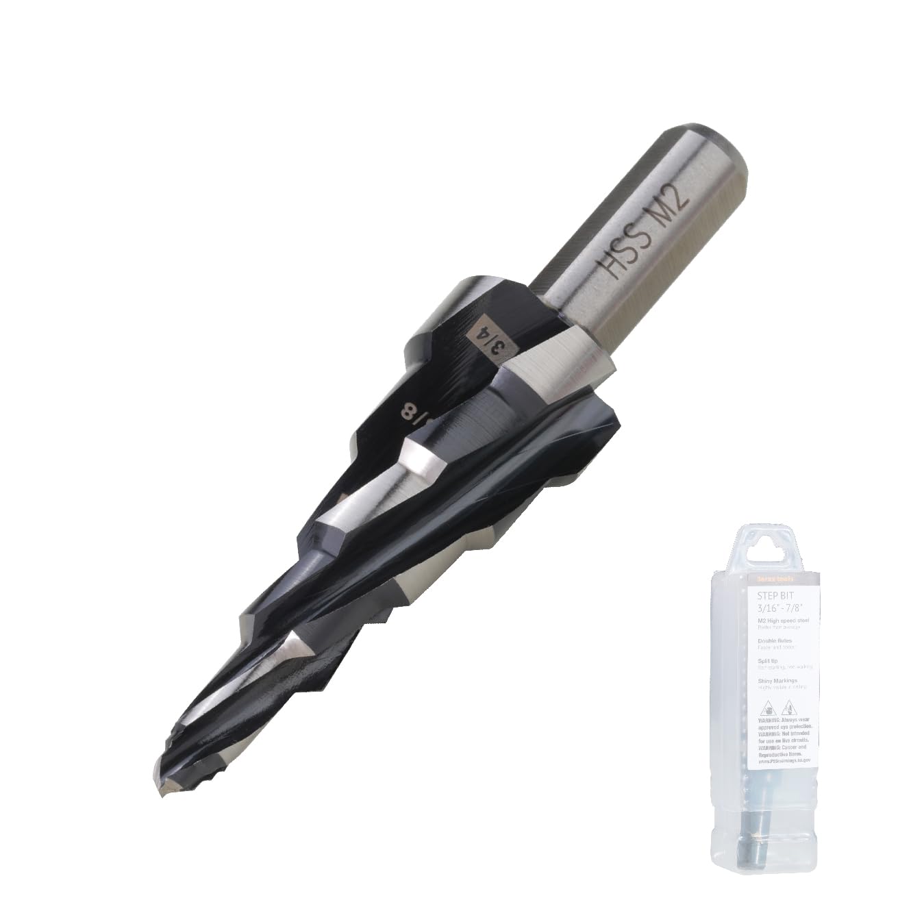 Jerax tools 1/4 to 3/4 Inch Step Drill Bit, M2 High Speed Steel Drill bits for Hole Drilling in Extra Thick Material/Panel/Plate, Stainless Steel, Copper, Aluminum, Wood, Plastic