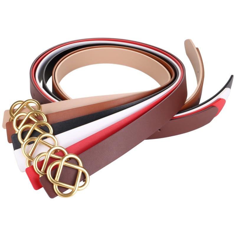 HBJWOV Cowhide Belt For Women's Decorative Sweater With Suit Dress Waist Up Jeans Belt For Women's Waist Closure4