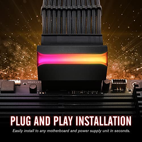 ATX 24-pin 90 gradi connettore di alimentazione 5V 3 pin ARGB arcobaleno femmina a maschio adattatore di alimentazione per computer scheda madre ATX alimentatore-1 pacchetto - Alimentatore - Immagine 4