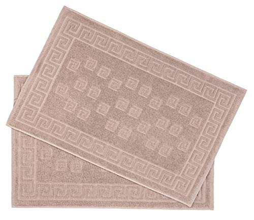 Arle-Living Luxus Medusa Duschvorleger im 2er Pack 50x80 cm - feinste Baumwolle/Jacquard...