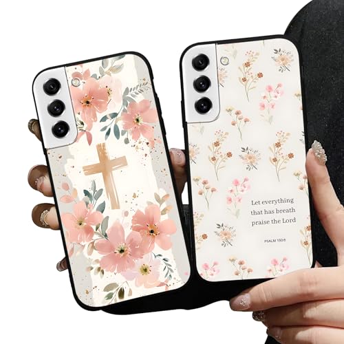 Coque fleurie chrétienne Samsung S21 FE pour afficher votre foi au quotidien avec élégance