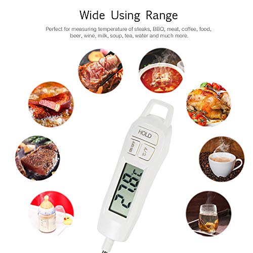 Termômetro digital para alimentos Sazoley para cozinha e água para carne para churrasco, cozinha, bi