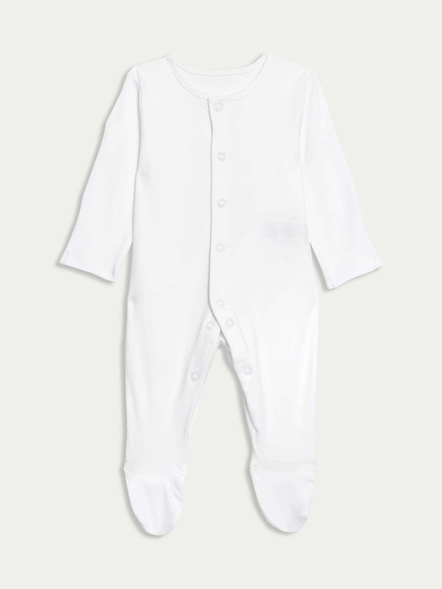 Marks & Spencer Grenouillères Bébé Lot de 5, Mixte Garçon et Fille, 100% Pur Coton, Coupe Standard, Antidérapantes, avec Moufles Anti-Griffures
