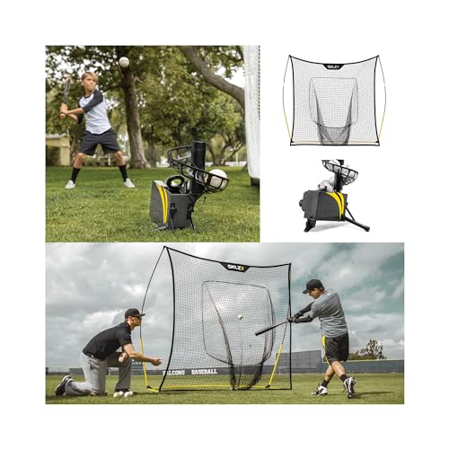 SKLZ Catapult Soft Toss Pitching Machine and Quickster Vault Net Bundle - Improve Your Batting and Fielding Skills with This Comprehensive Training Kit