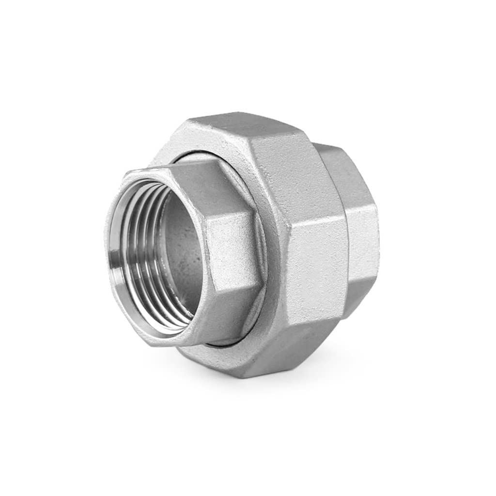 304 Stainless Steel Female Thread Union Pipe Fitting Connector - 1/4" to 1-1/2" Sizes(1Inch)