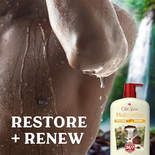 Image of Old Spice Cleansing Body Wash for Men, 24 /7 Shower Fresh with Lasting Scent, Restore & Renew, Gentle on Skin, Vitamin B3, Moisturize with Shea Butter Scent, 30 oz (Pack of 4)