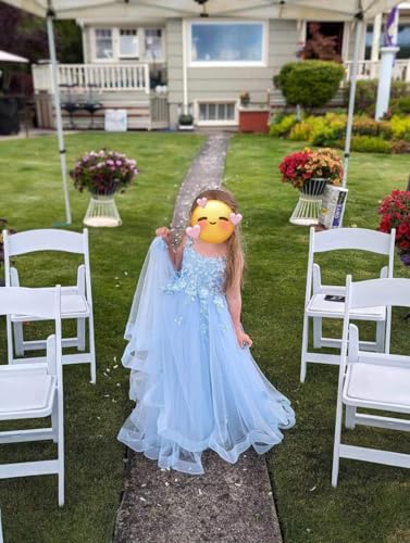 Tulle Flower Girl Dresses for Wedding Floral Appliques Princess Pageant Dress Girls Birthday Party Ball Gown3
