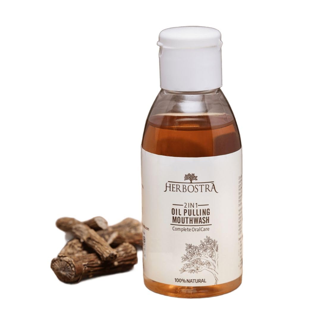 Buy Herbostra 2-in-1 Oil Pulling Mouthwash, Ayurvedic Herbal Oral