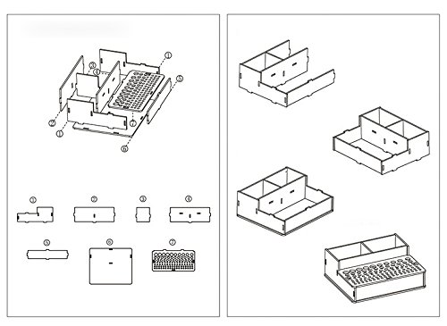 NW Wooden Leather Tools Storage Box Shelf Leather Tool Organizer Wood Box Leather Tool Holder Leather Craft Tools Holder Punch Tools Storage Box Organizer(102)