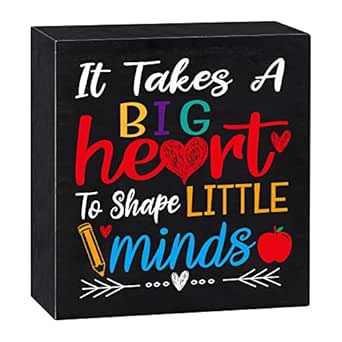 FLYAB Teacher Appreciation Box Sign Gifts for Women Men Wooden Teacher ...