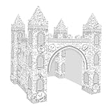 Milisten Puzzle Castillo de Cartón para Colorear DIY para de Graffiti Decoración Manualidad Infantil