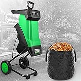 Motor de 4500 RPM: Cuchilla de acero inoxidable al manganeso de alta velocidad para una capacidad de corte de 40 mm, las trituradoras de jardín son ideales para triturar los desechos del jardín, produciendo material triturado de manera rápida y eficiente para hacer un mantillo fino para sus camas o abono.