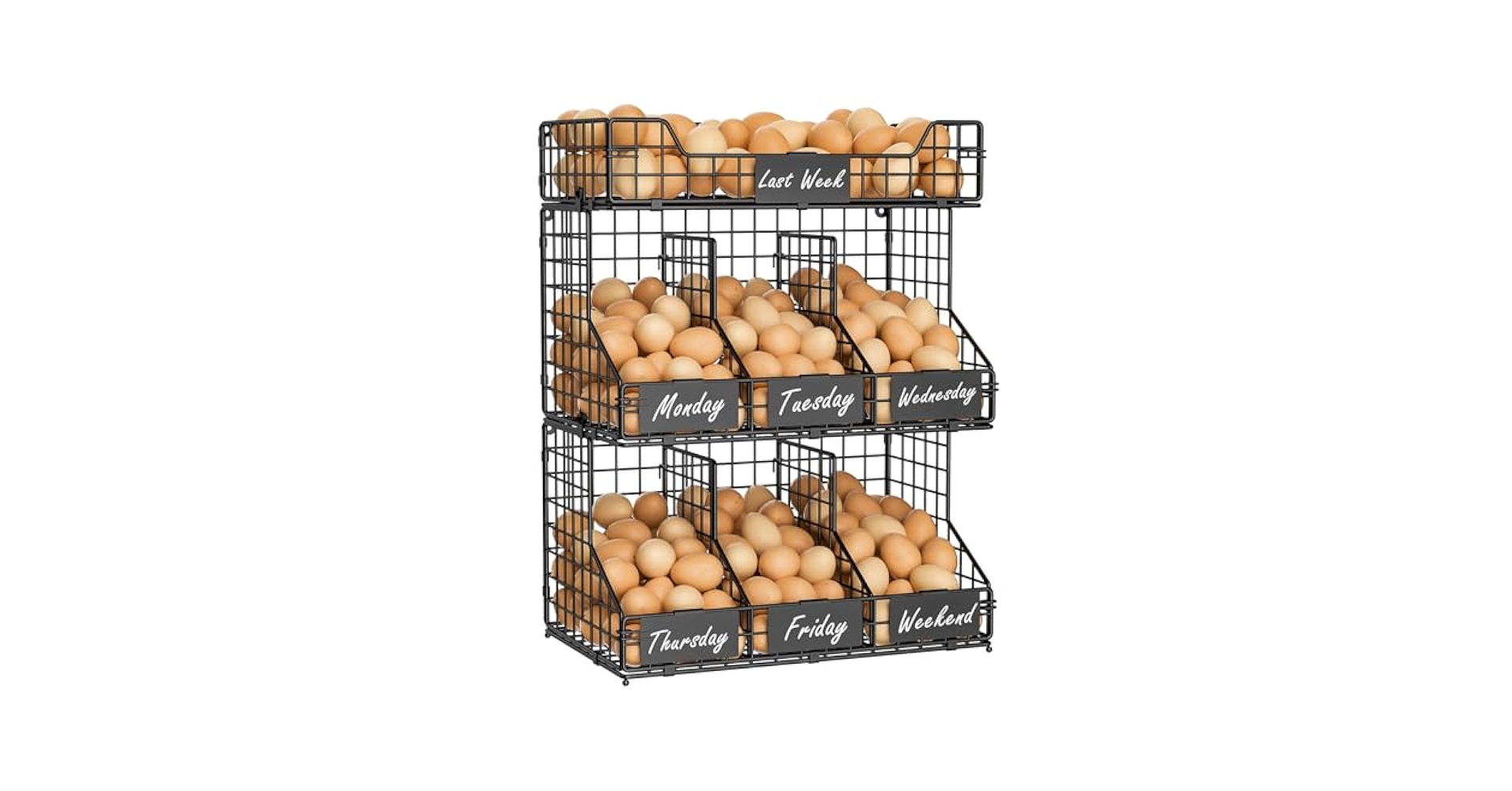 Amazon.com: X-cosrack Egg Holder Countertop, 3 Tier Egg Rack