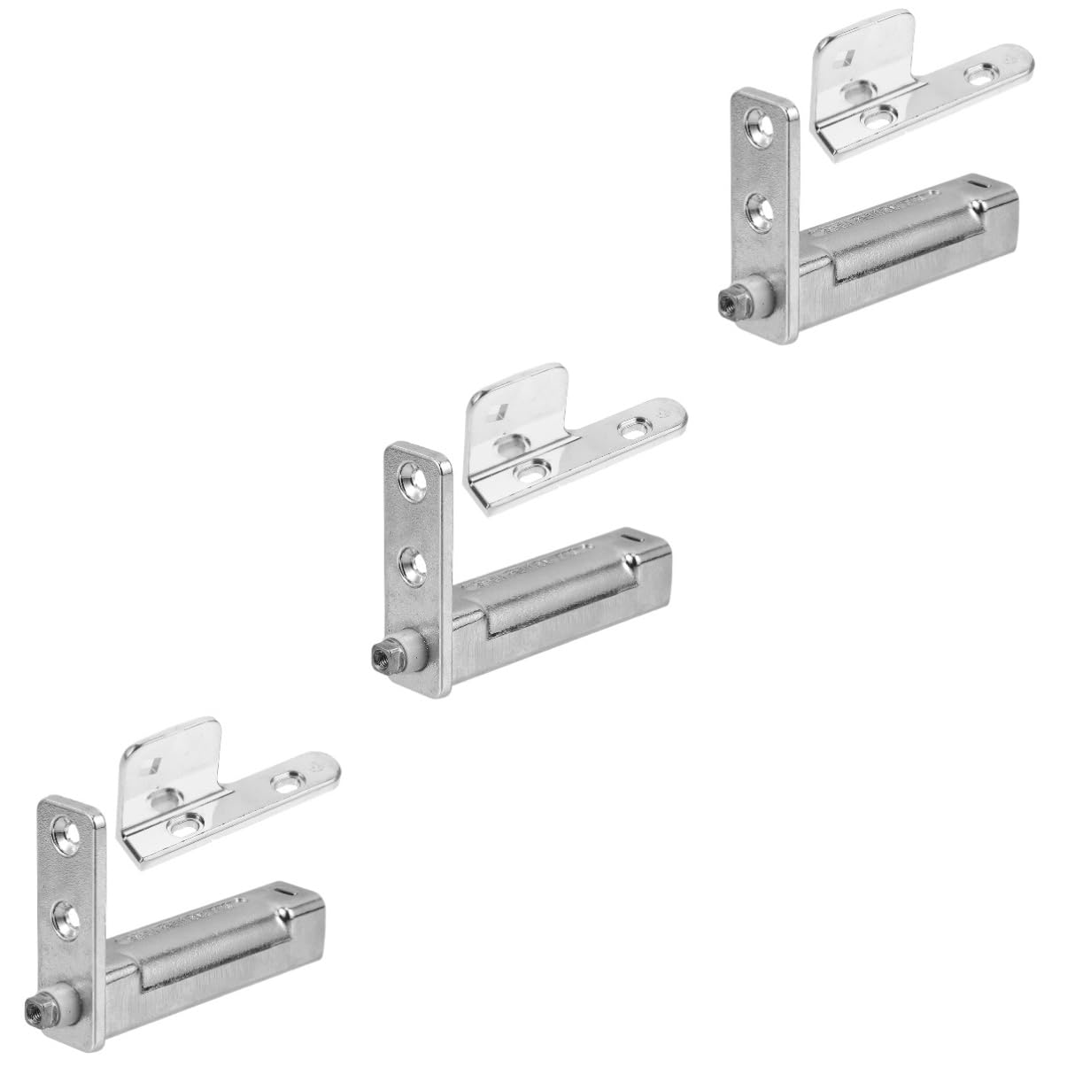 Charnières de porte automatiques en métal argenté NUOBESTY pour frigo et congélateur