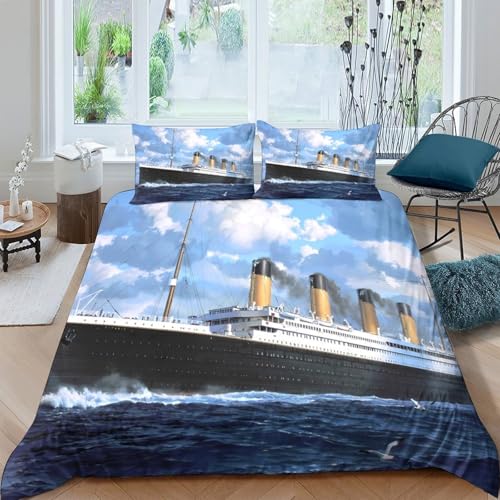 Housse de couette cerf 3D microfibre résistante 220x240