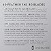 60 Feather FHS-10 Japanese Steel Razor Blades - Refill for OneBlade Core, Hybrid, & Genesis Razors - Single Blade Razor
