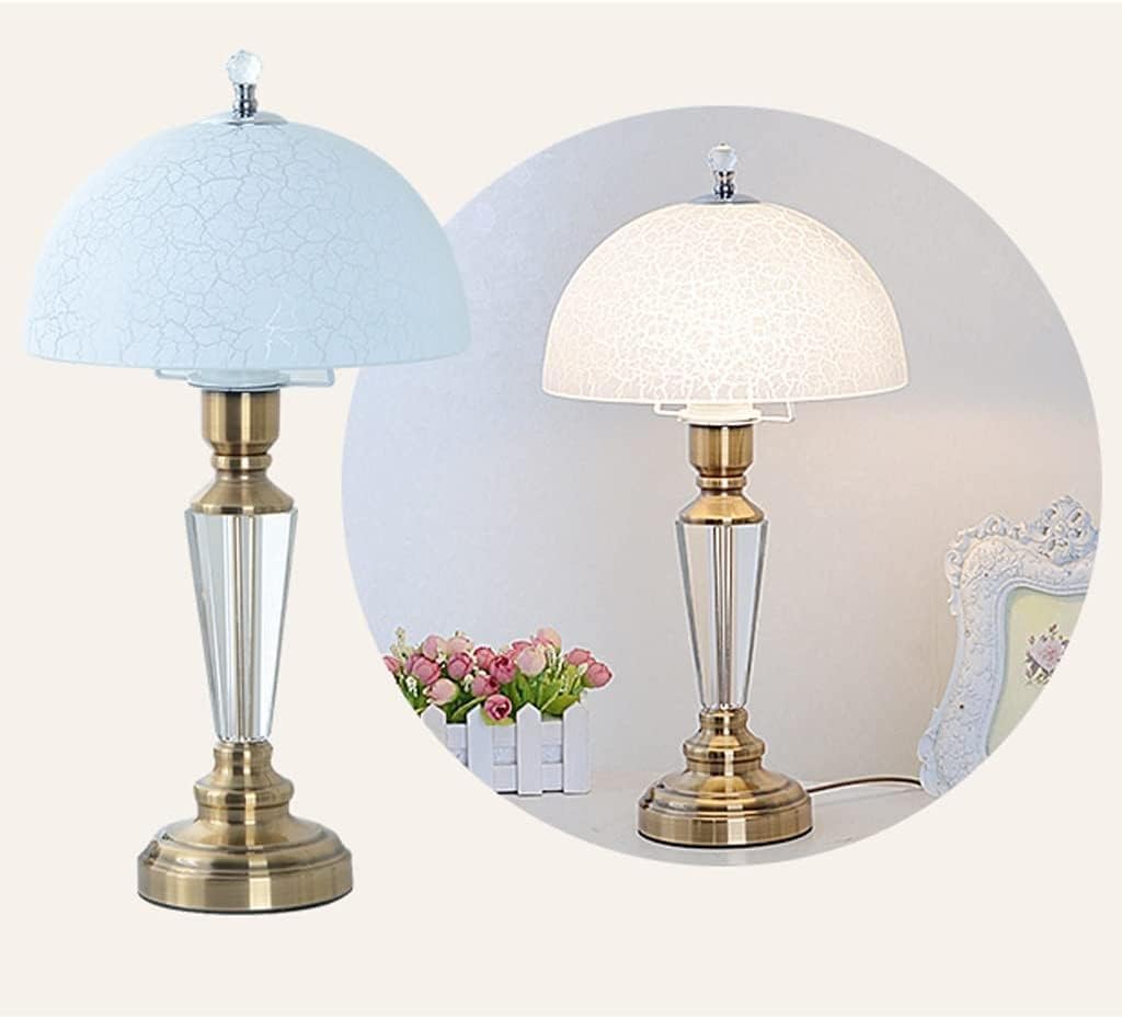 Lampada da Tavolo Design Lampada Da Tavolo Nordica Con Lampada Da Comodino In Vetro Crepato Lampada Da Comodino Con Base In Ferro Per Soggiorno Camera Da Letto Lampada da Tavolo Salotto ( Color : B ,