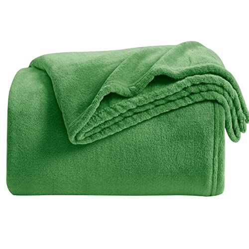 Image of KMUSET Fleece Blanket Throw Size Emerald Lightweight Super Soft Cozy Luxury Bed Blanket Microfiber