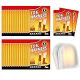 Fußwärmer, 30 Paar Wärmepads für 8 Stunden Wärme Fusswärmer Selbstklebend Extra Dünn und Weich Zehenwärmer Ideal für Outdoor Aktivitäten Skischuhe Wandern Wintersport Warme Füße Ohne Strom