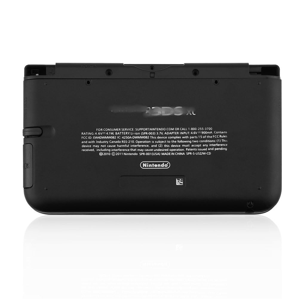 Nintendo 3DS XL LL Black Replacement Full Shell Housing - Black