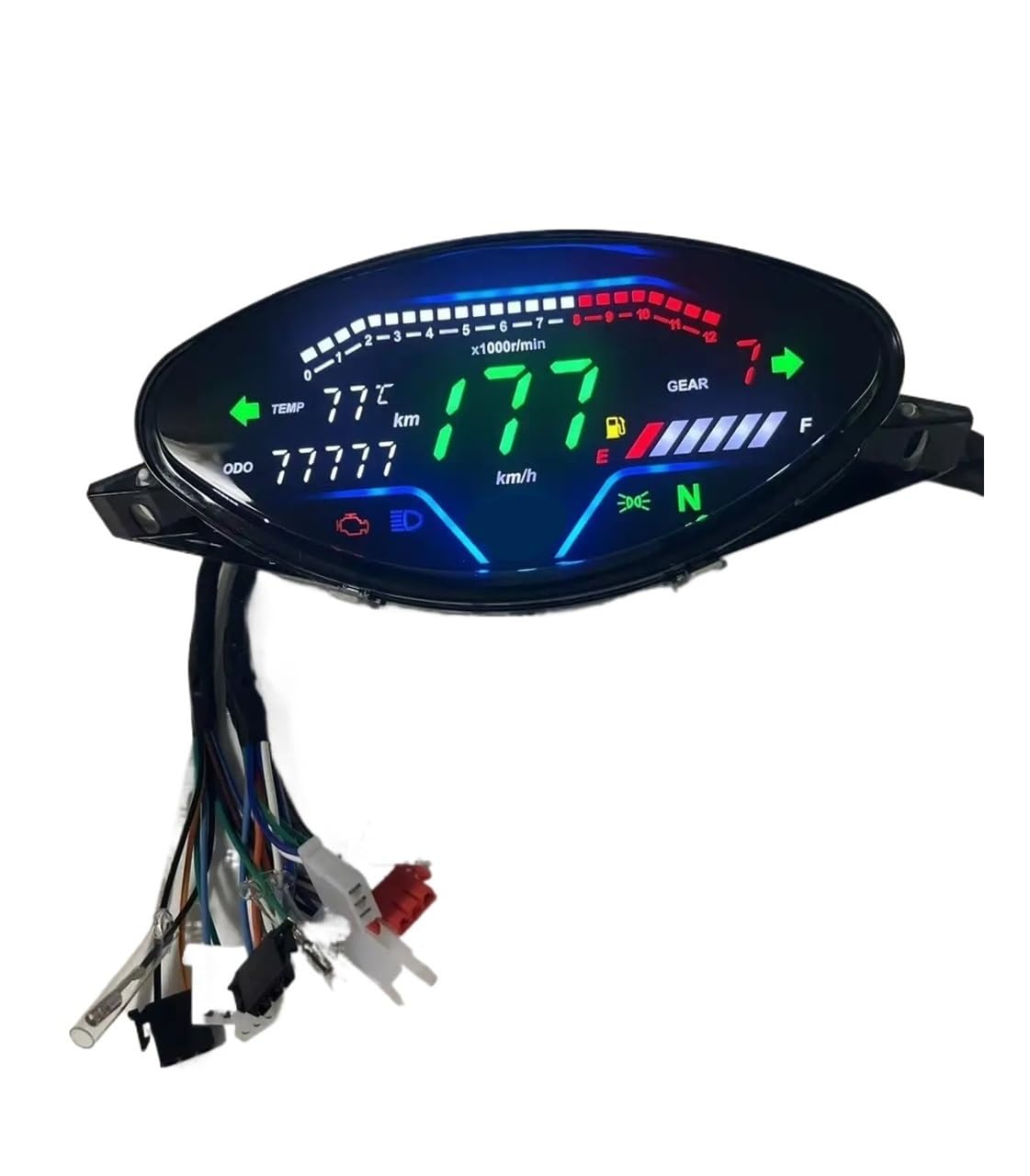 per per Smash 110 Tachimetro RPM per Moto da Cruscotto Digitale A Contachilometri