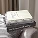 1DOT2 Aesthetic Decorative Books -Set of 3 Minimalist Linen Hardcover Faux/Fake Books for Coffee Table Home Decor Living Room Decoration, Photo Storage or as a Keepsake Box(Black-gray-beige-luxury)