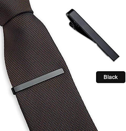 ALBOYI Tie Clip Skinny Tie Bar for Mens Square Edges Tie Tack Necktie Bar Pinch Clips Metal Bar Pin Shirt Wedding Business Mandatory(Silver/Gold/Black)
