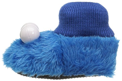 Sesame Street Elmo Cookie Monster Boys Girls Sock Top Slippers,Cookie Monster Blue (Toddler Size 3-4) #TOP7
